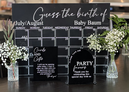 Baby Shower signage