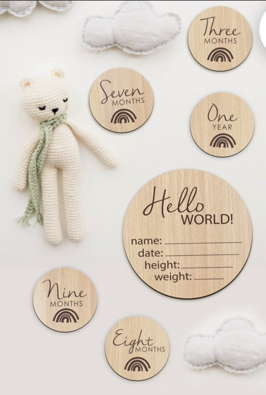 Hello world, boho baby growth set