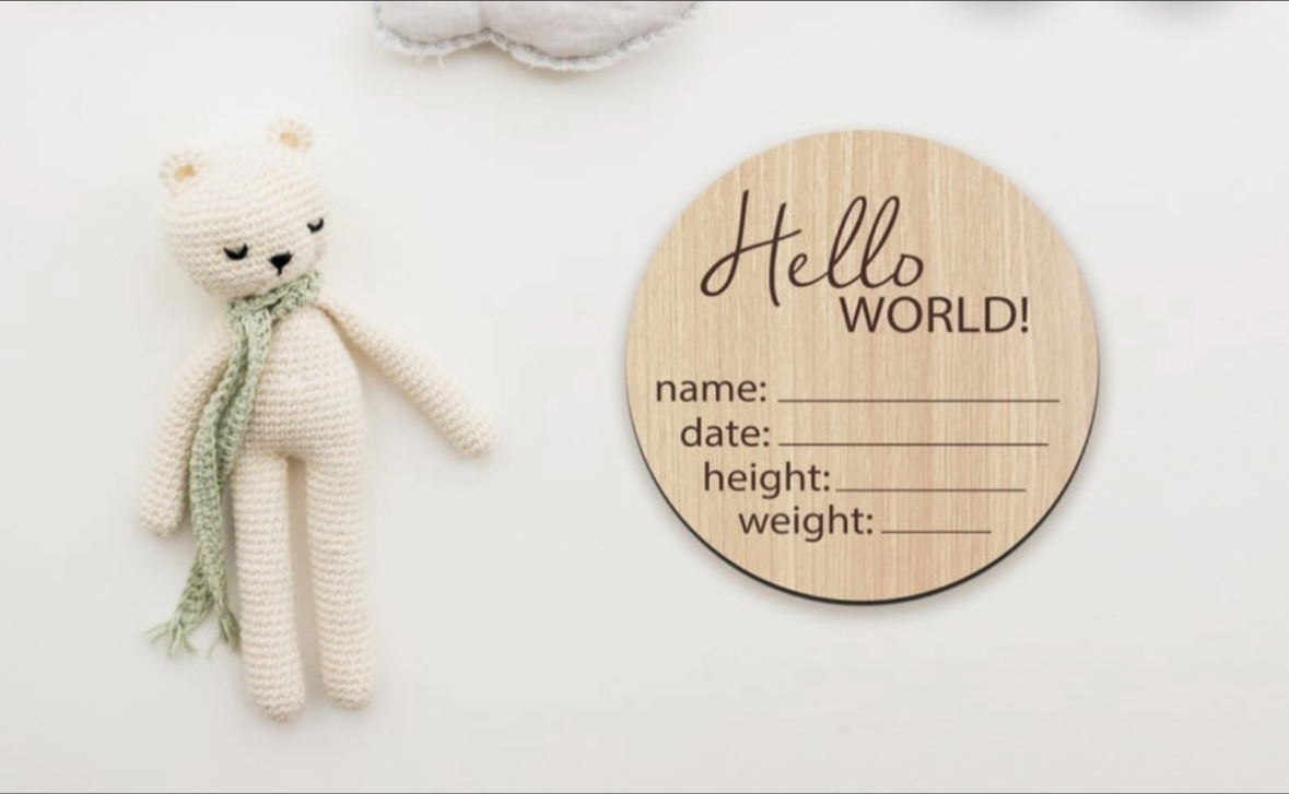 Hello world, boho baby growth set