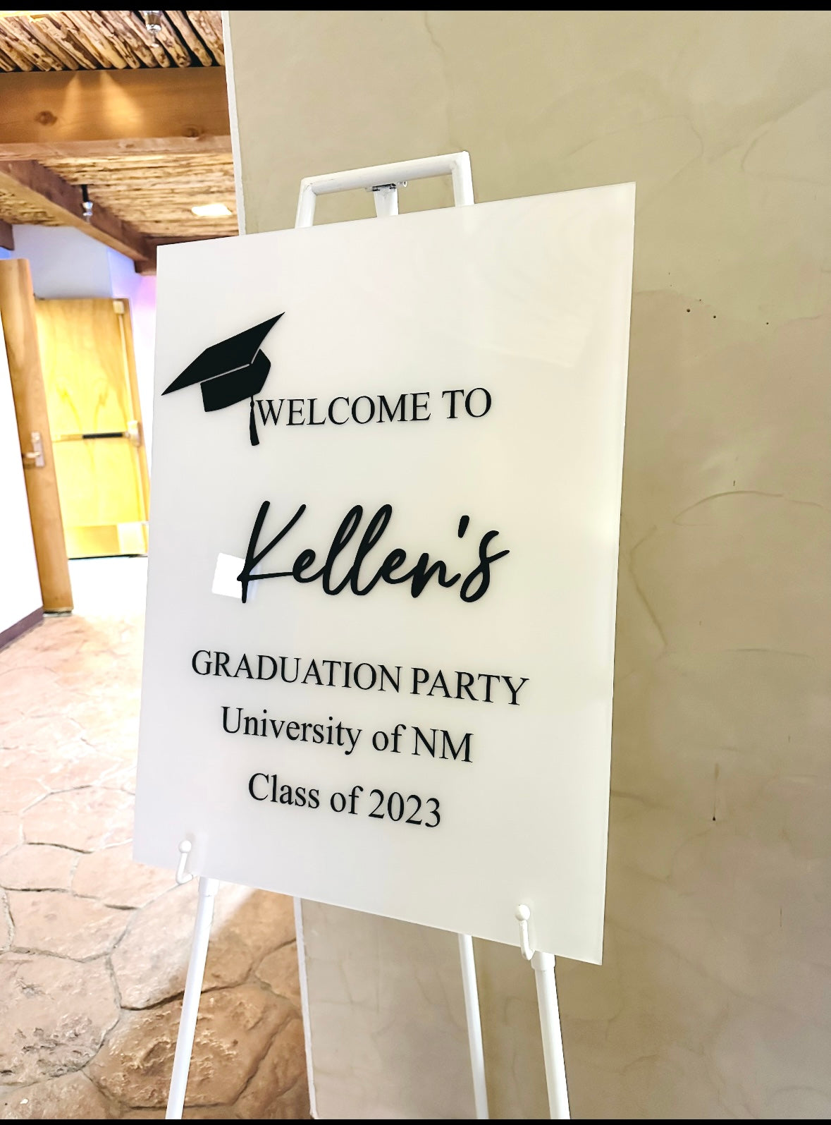 Simple all acrylic graduation signage