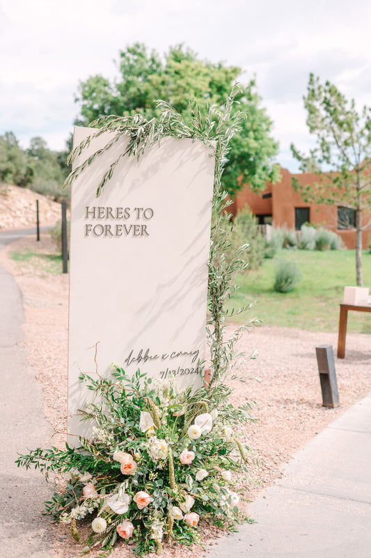 Large welcome sign